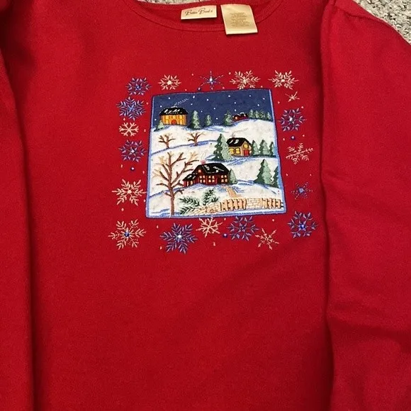 Vintage Bobbie Brooks holiday sweatshirt. Let it snow! Size XL - Image 6