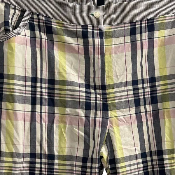 Tommy Hilfiger Womens Plaid‎ Pajama Pants Multicolor Pink Yellow Size L - Image 4