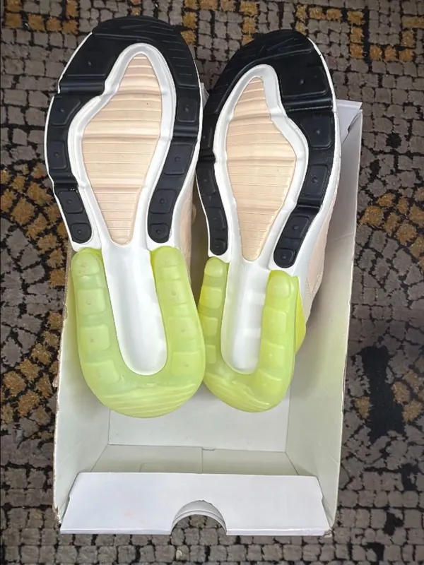 Nike Women's Peach and Lime Athletic Sneakers - Image 7