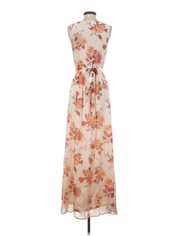 Baltic Born Cream Maxi Dress with Orange Floral Print - Image 2