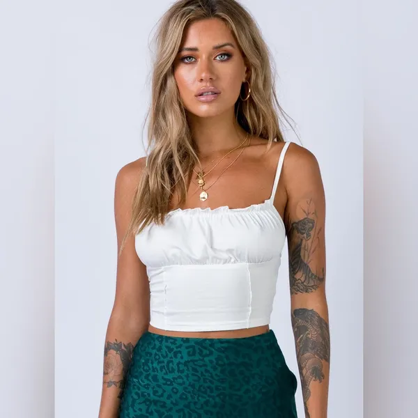 Princess Polly Tilly Top Off White Size 0 New with tag - Image 2