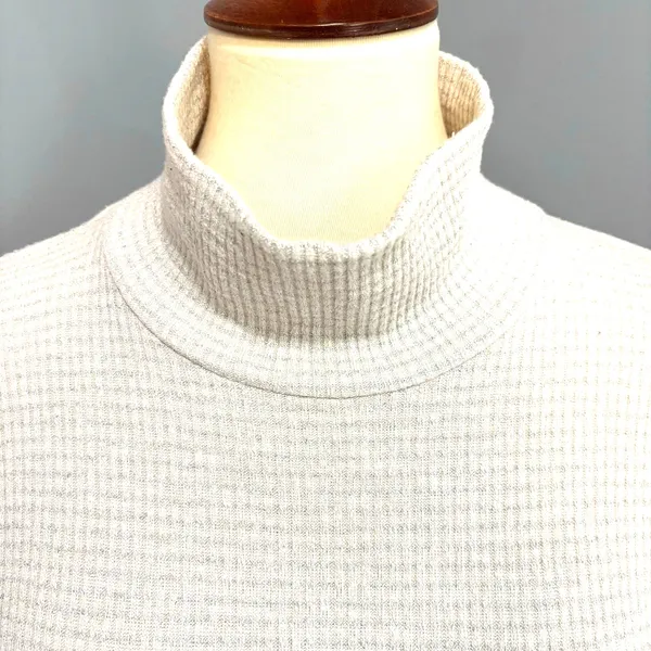 Y2K Abercrombie Sparkle Shimmer Mock Neck Sweater Holiday Minimalist L Layering - Image 3