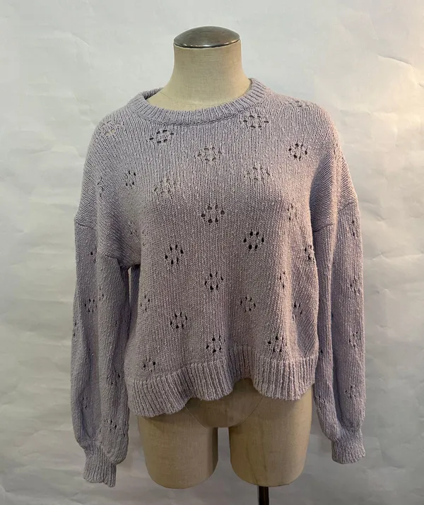 Madewell Pointelle Knit Crewneck Sweater 759 - Image 2