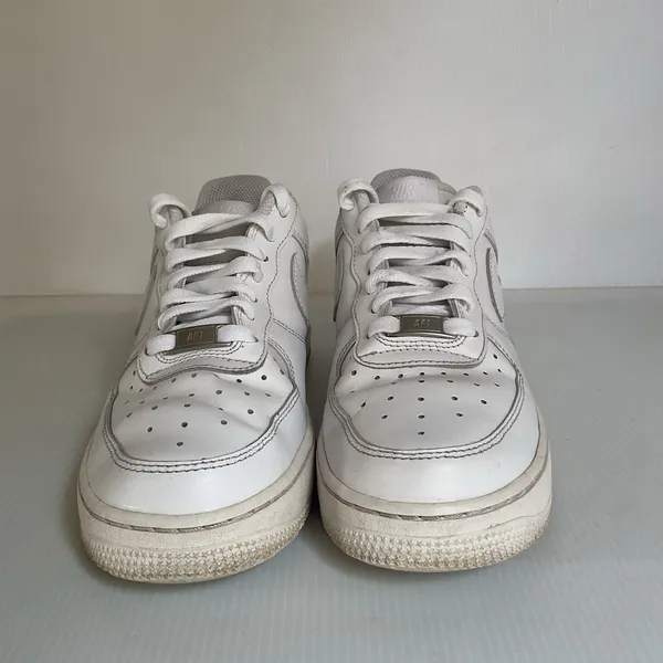 Nike Air Force 1 ’07 White Women’s Size 8 Leather Sneakers DD8959-100 - Image 5