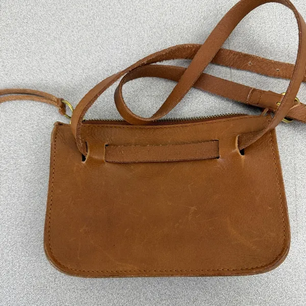 Madewell Bag Womens OS Brown Leather Simple Crossbody Pouch - Image 3