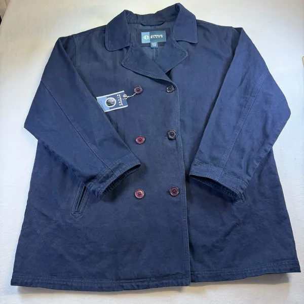 Avenue Blues 18/20 Womens Jacket‎ Blue Denim Cotton Blend Button NWOT - Image 2