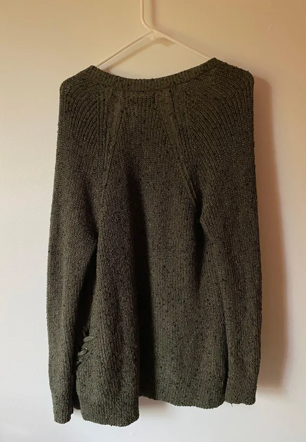 American Eagle knit green oversized sweater cardigan - Image 4