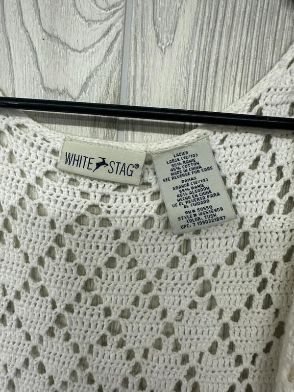 White Stag Crochet Vest - Image 5