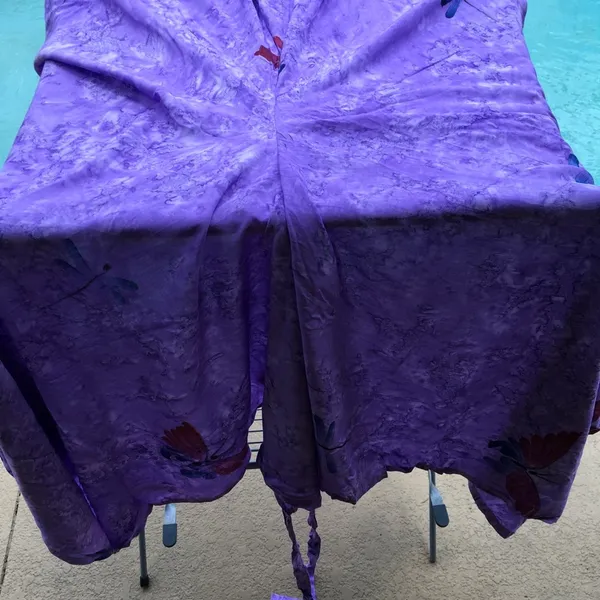 2piece Butterfly Boho Pants Set Purple Size L - Image 3