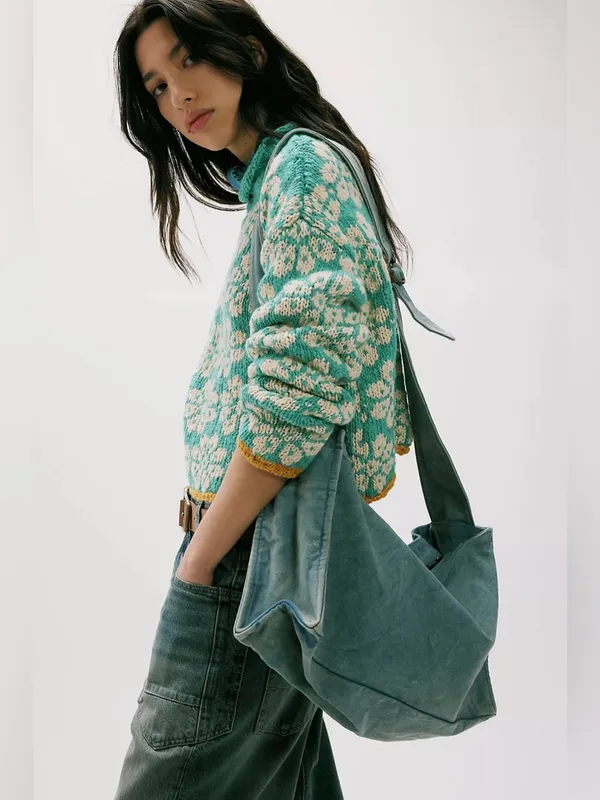 NWT Free People Camp Crush Sling Bag ~ Blue~SOLD OUT!! - Image 2