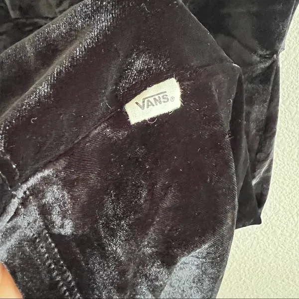 Vans Black High Neck Exposed Zipper Skater Girl Velour Dress Medium - Image 8