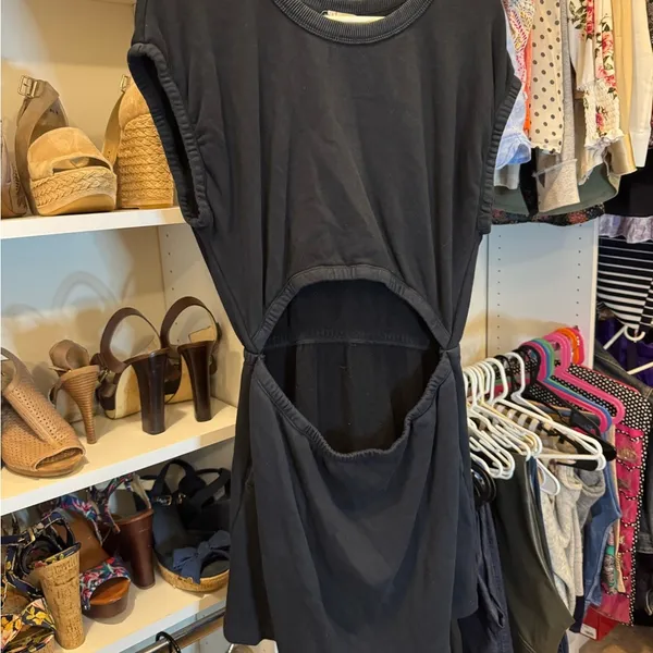 Aerie Offline Black jersey Dress. Loungewear, activewear. - Image 2