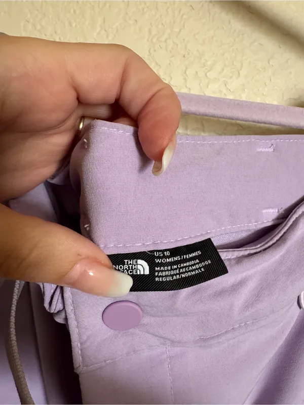The North Face Bridgeway Zip-Off Pants Purple/ lavender Sz 10 outdoor hiking - Image 6
