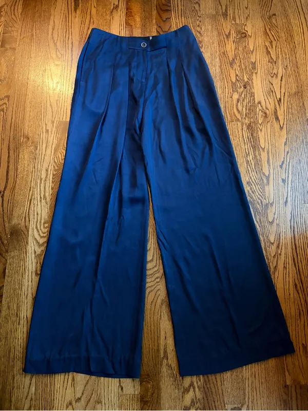 Ramy Brook Russell Wide Leg Tailored Pants Trousers – Navy – Size 4 NWT - Image 3