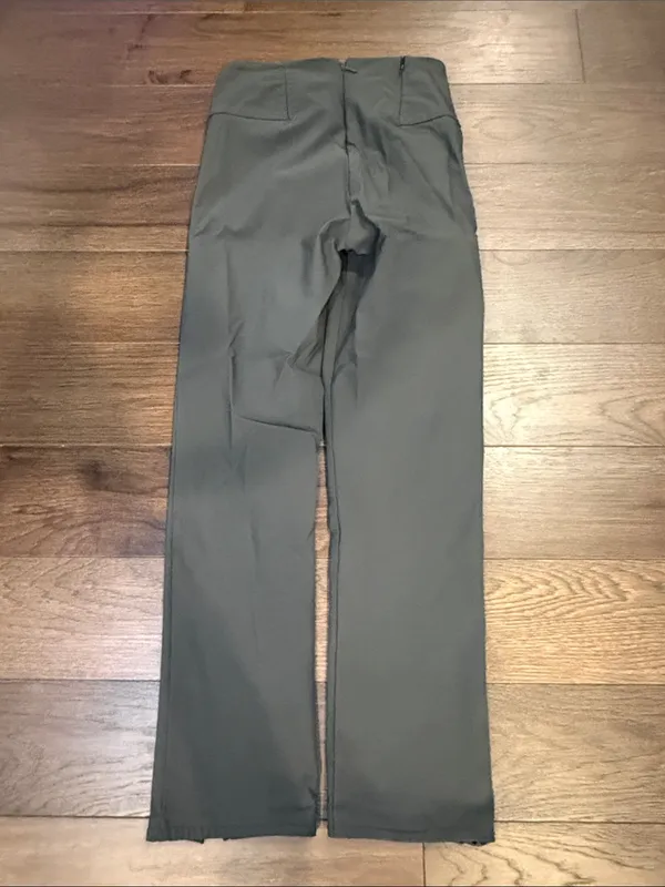 Athleta Stellar Straight Leg Pants Womens Size 0 Gray Front Hem Slit - C61-127 - Image 6