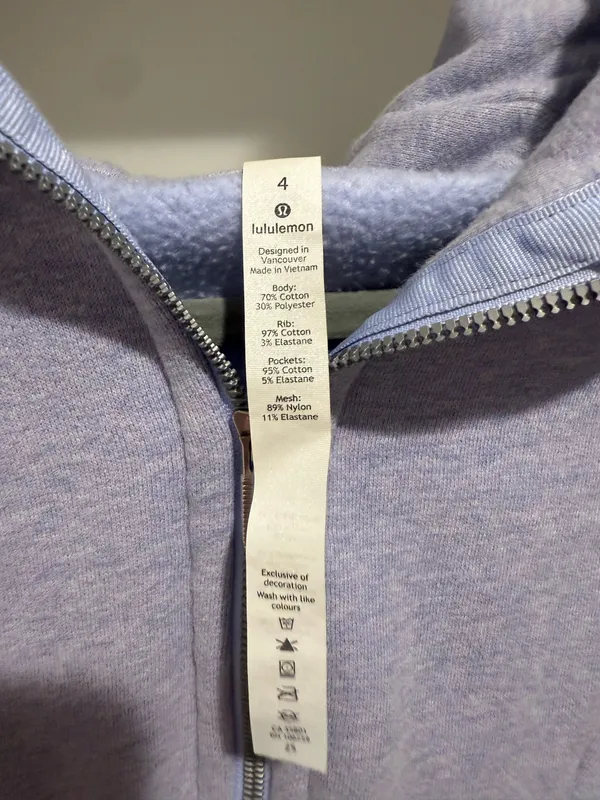 Lavender Lululemon Zip-Up - Image 3