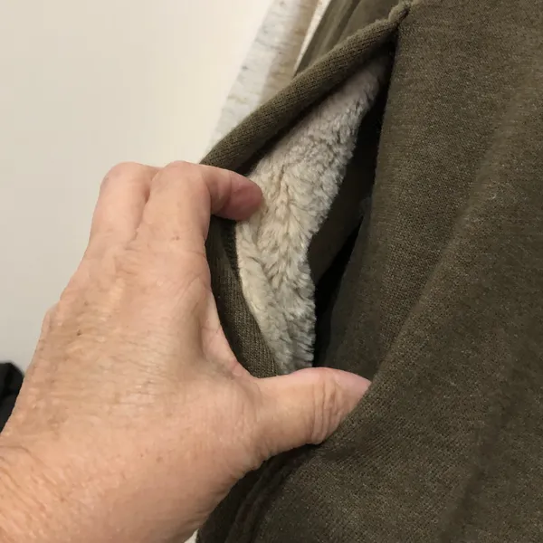 Aerie Faux Fur Lined Hood Oversized Sweatshirt Hoodie - Image 2