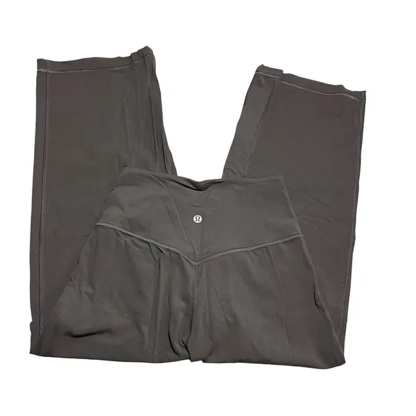 Lululemon Align Wide-Leg Super-High-Rise Crop Graphite Grey Nulu Pants Size 4‎ - Image 5