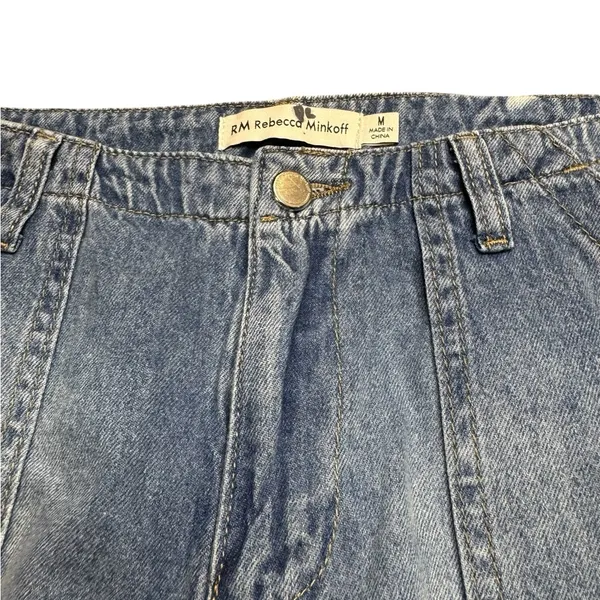 👖 RM Rebecca Minkoff Light Wash‎ High Rise Wide Leg Jogger Jeans Size M 👖 - Image 2