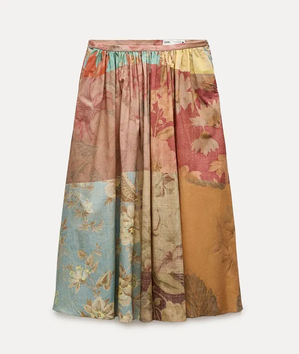 Zara NWT PRINTED MIDI SKIRT ZW COLLECTION. Size Medium - Image 7