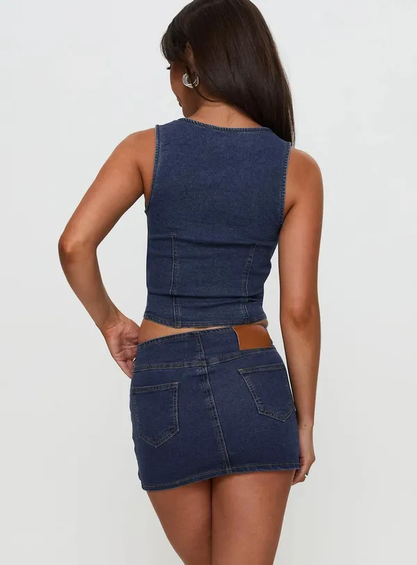 Princess Polly Denim Skirt - Image 2