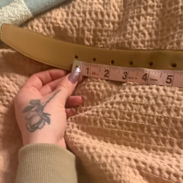 Light Brown Leather Belt Tan - Image 7