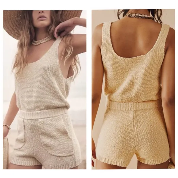 Free People Beach Knit Romper - Image 2