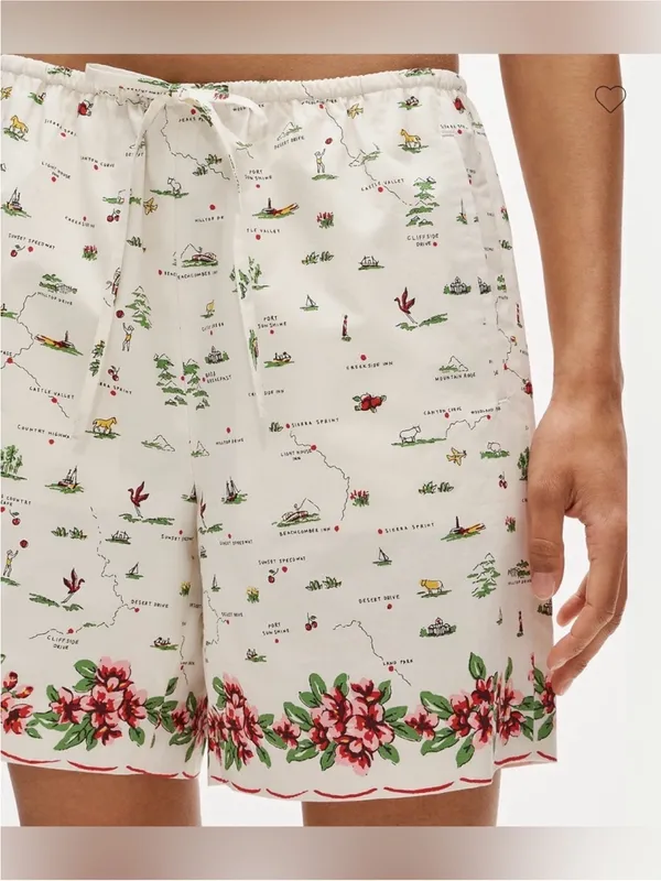J. Crew Cosmo short in map-print cotton poplin S - Image 3