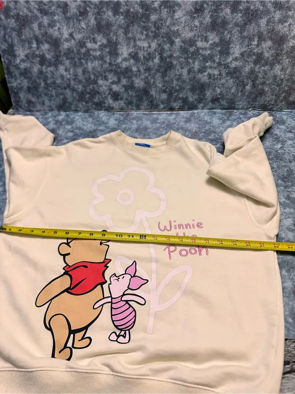 Disney Cream Winnie the Pooh & Piglet Crewneck Sweatshirt XXS - Image 4