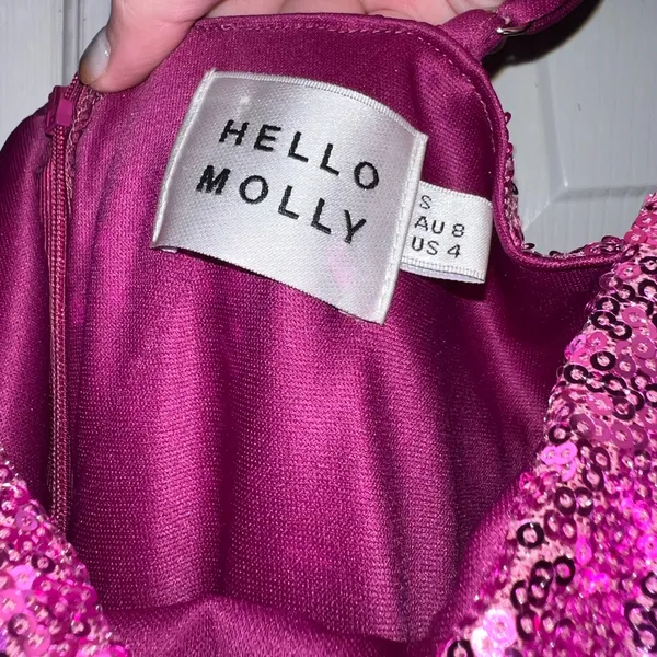 Hello Molly Citadel Skies Dress in Pink Sequin Size 4 - Image 12