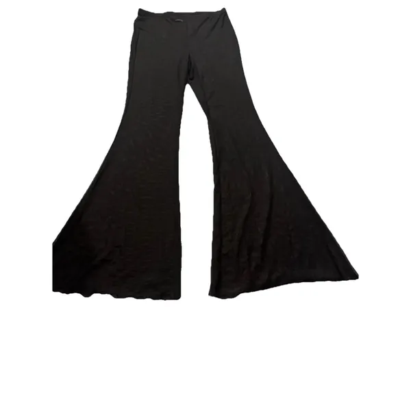 Wild Fable Mesh High Waist Flare Cover Up Pants Womens Small Black - Image 4