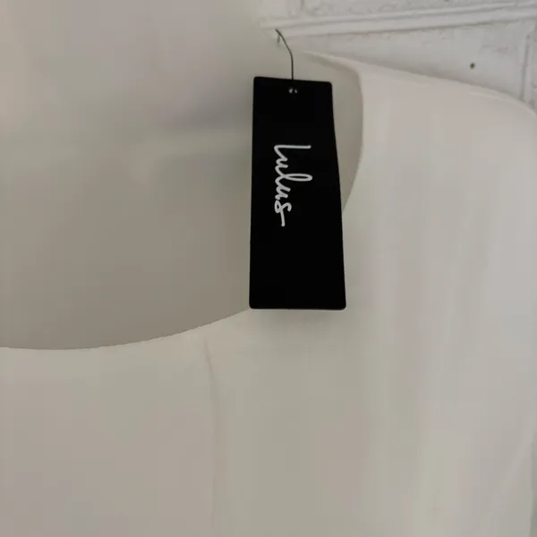 Lulu’s White Garden Bliss Long Sleeve Cutout Mini Dress XL Cocktail Bridal Party - Image 4