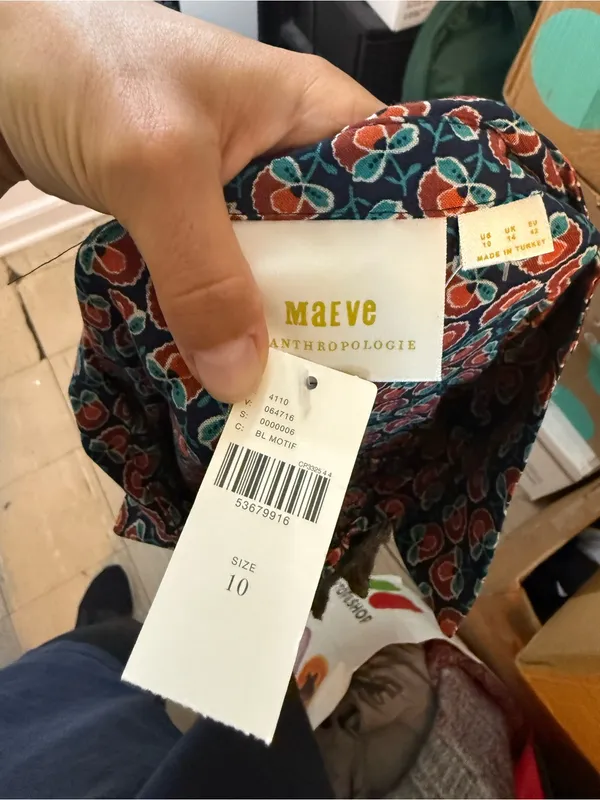 NWT Anthropologie Maeve Janie Flounced Boho Peasant Blouse - Image 5
