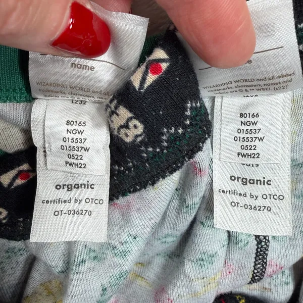 Hanna Andersson Large Pajama Set Harry Potter Fair Isle Organic Cotton Sleepwear - Image 10