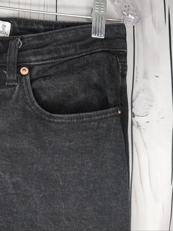 Abercrombie Washed Black 90's Relaxed Fit High-Rise Minimalist Jeans - Image 3