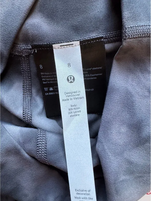 Lululemon Align High Rise 25” Diamond Dye Pitch Grey Graphite Grey Size 8 NWT - Image 6