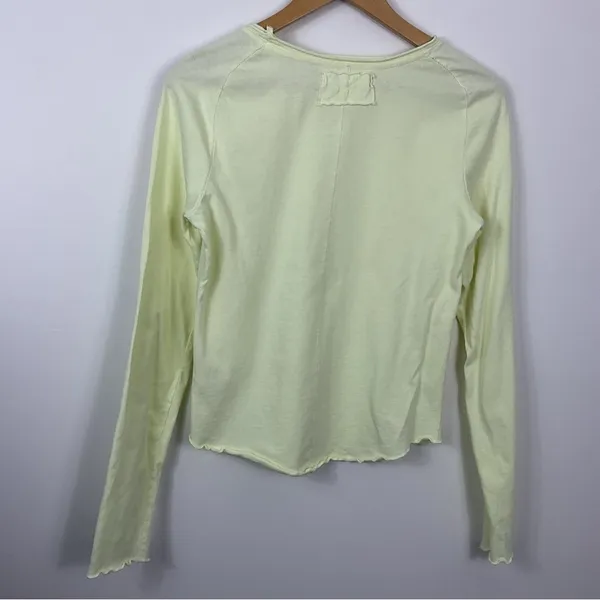 We The Free Lettuce Trim Long Sleeve Shirt Womens Large - Image 3