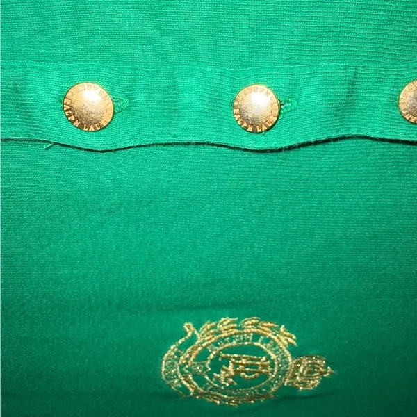 Lauren Ralph Lauren Green Polo Shirt Crest Logo Cotton M Preppy Academia School - Image 4