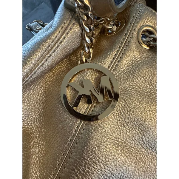 Michael Kors Jet Set Leather Hobo Shoulder Bag‎ Purse MK Charm Chain NWOT - Image 14