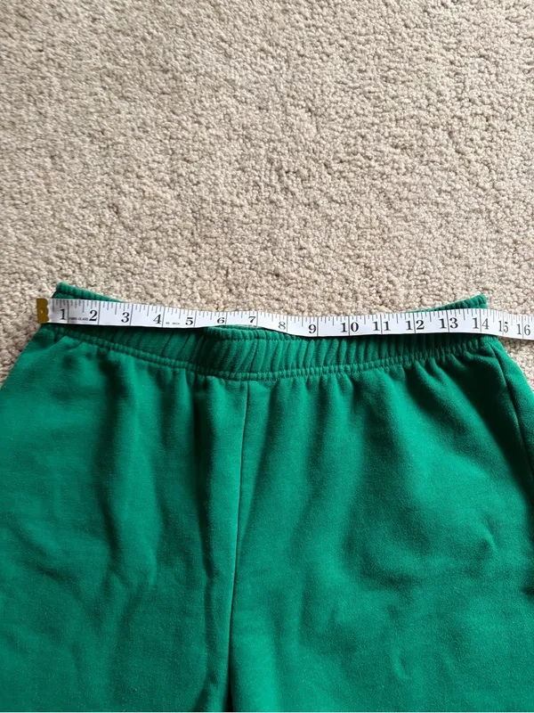 Land Rover Pacsun preppy cotton blend green raw hem shorts size medium - Image 9