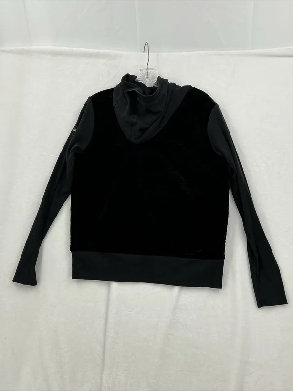 ALO Yoga Black Velvet Hoodie - Women's Sweatshirt 988 - Image 6