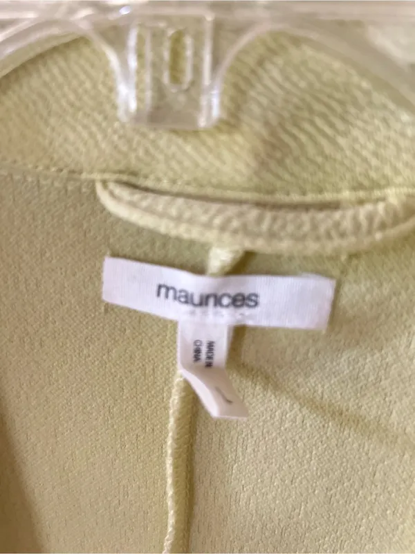 Light lime Open-Front Blazer Jacket - Women's large - Image 3
