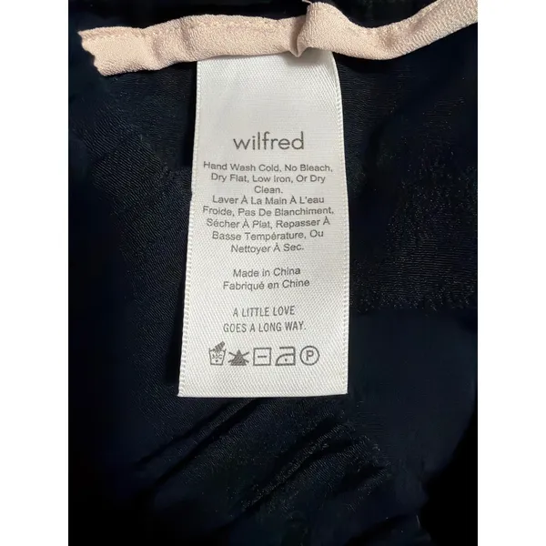 Wilfred Aritzia Black Wide Leg Cropped Pants Elastic Waist Pockets XXS EUC‎ - Image 6