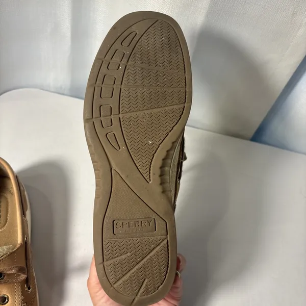 Sperry Women Top-Sider BLUEFISH SPARKLE (Linen Gold) Boat Shoes STS84436‎ Sz 8.5 - Image 7