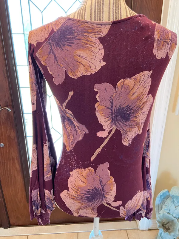 Free People Birds of Paradise Wine /purple Color Top size SP - Image 10