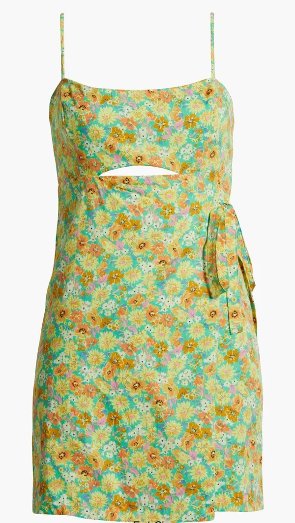 ASTR Keyhole Wrap Floral Mini Dress - Image 4