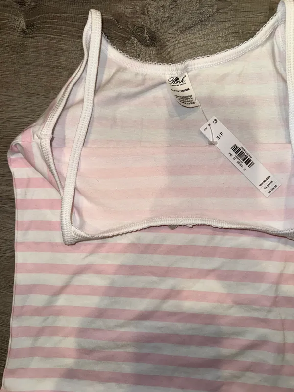 Pink X Frankie’s Bikinis Set Peony Stripe Size Small Top XS Shorts - Image 5
