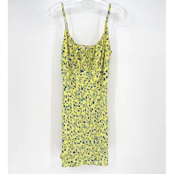 ASTR THE LABEL Chalet Floral‎ Mini Dress Women Medium Yellow Coquette Feminine - Image 4