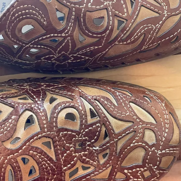 PIKOLINOS Brown Leather Cutout Mules - Image 6