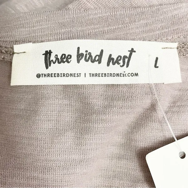 NWT Three Bird Nest Mocha Long Duster Cardigan Size Large 100% Cotton Open Front - Image 12
